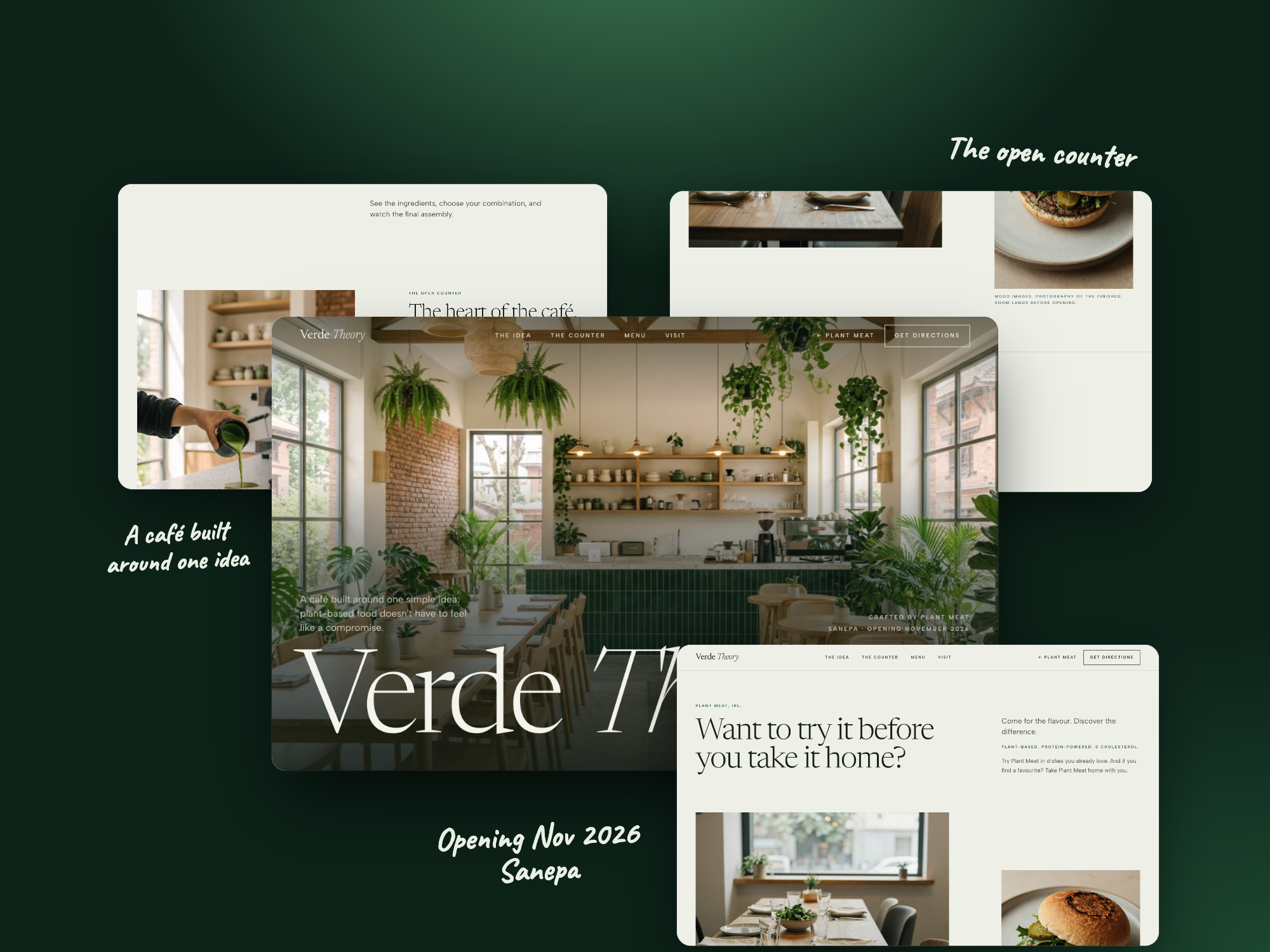 Verde Theory — Café Website · Opening Soon